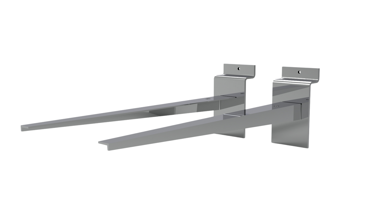 Soporte recto para Slatwall-300mm-cromo