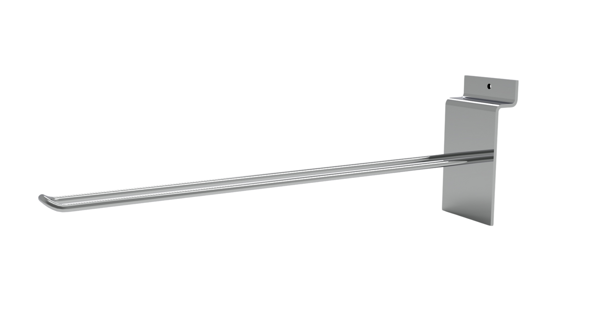 Euro Double Hook for Slatwall panel-300mm-Chrome