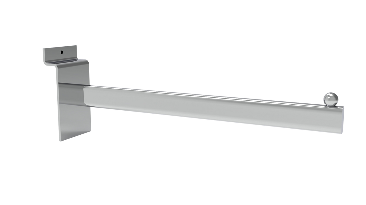 Front arm for slatwall panel-300mm-Chrome