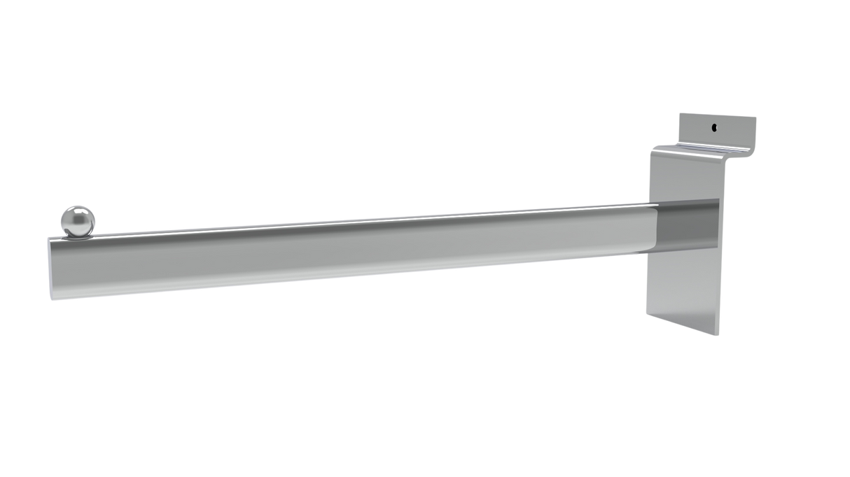 Front arm for slatwall panel-300mm-Chrome