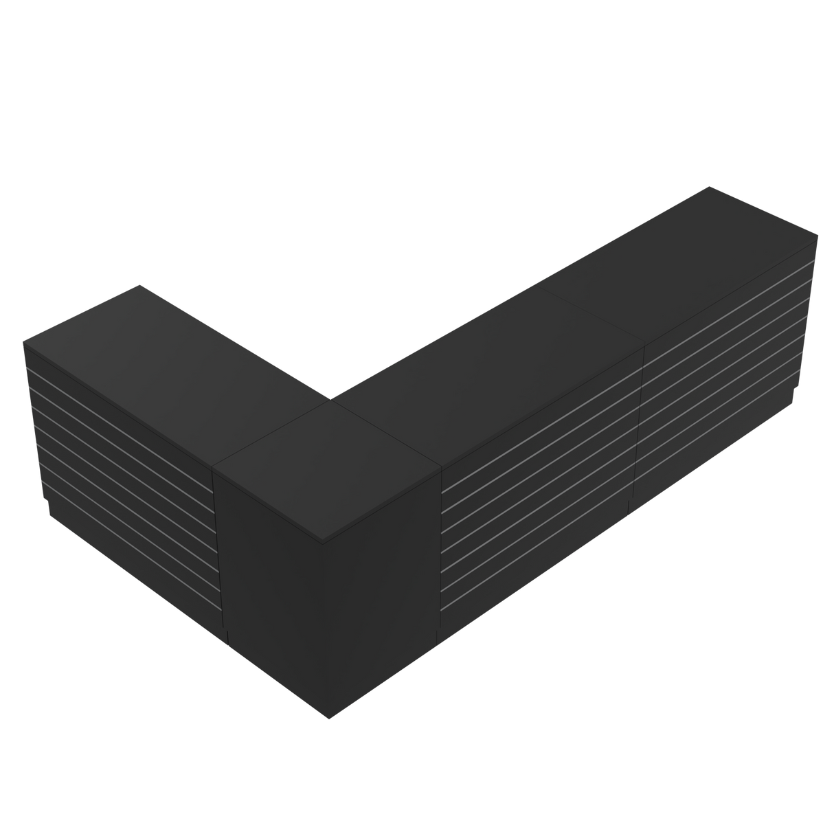 Salgsdisk L, svart/svart.