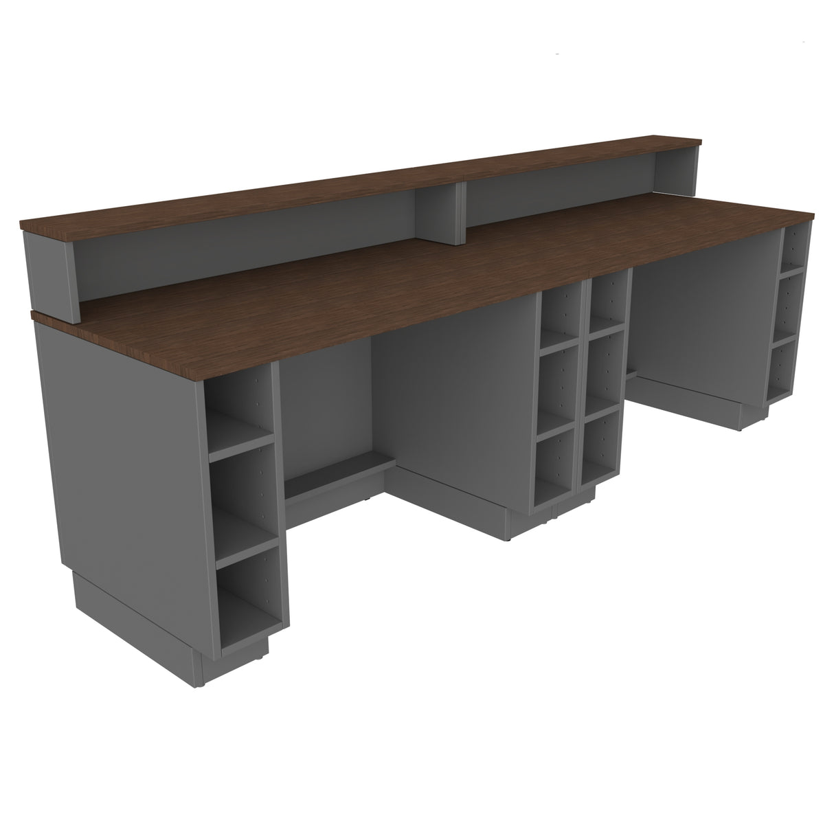 Retail Counter, R, Grey/Walnut