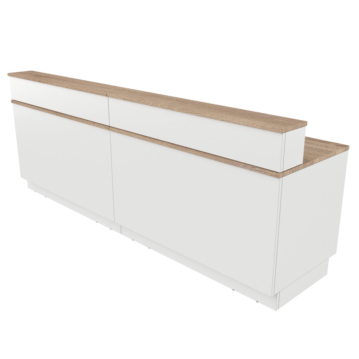 Retail Counter, R, White/Oak