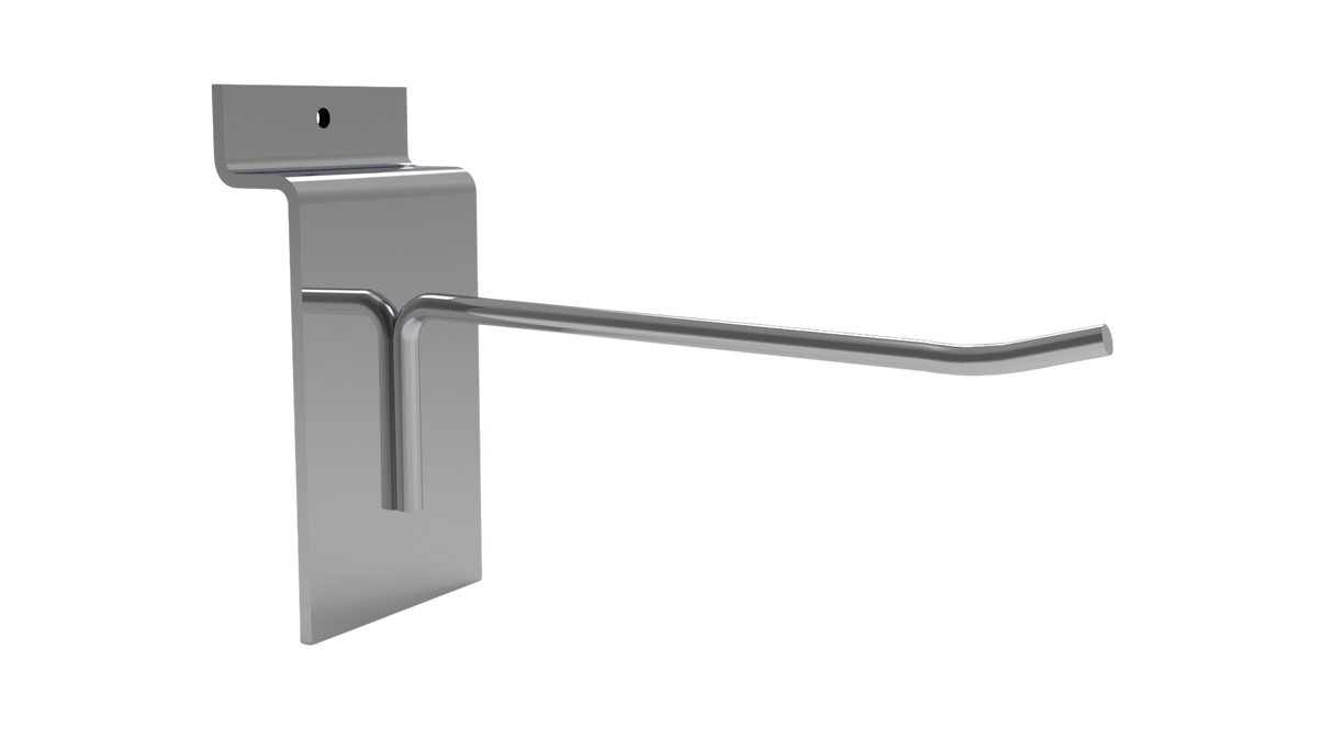 Cârlig simplu pentru panel de șine-100mm-cromat
