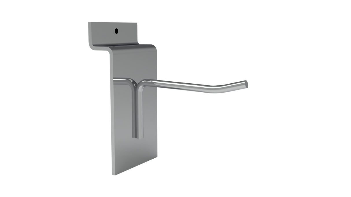 Single Hook for Slatwall panel-50mm-chrome