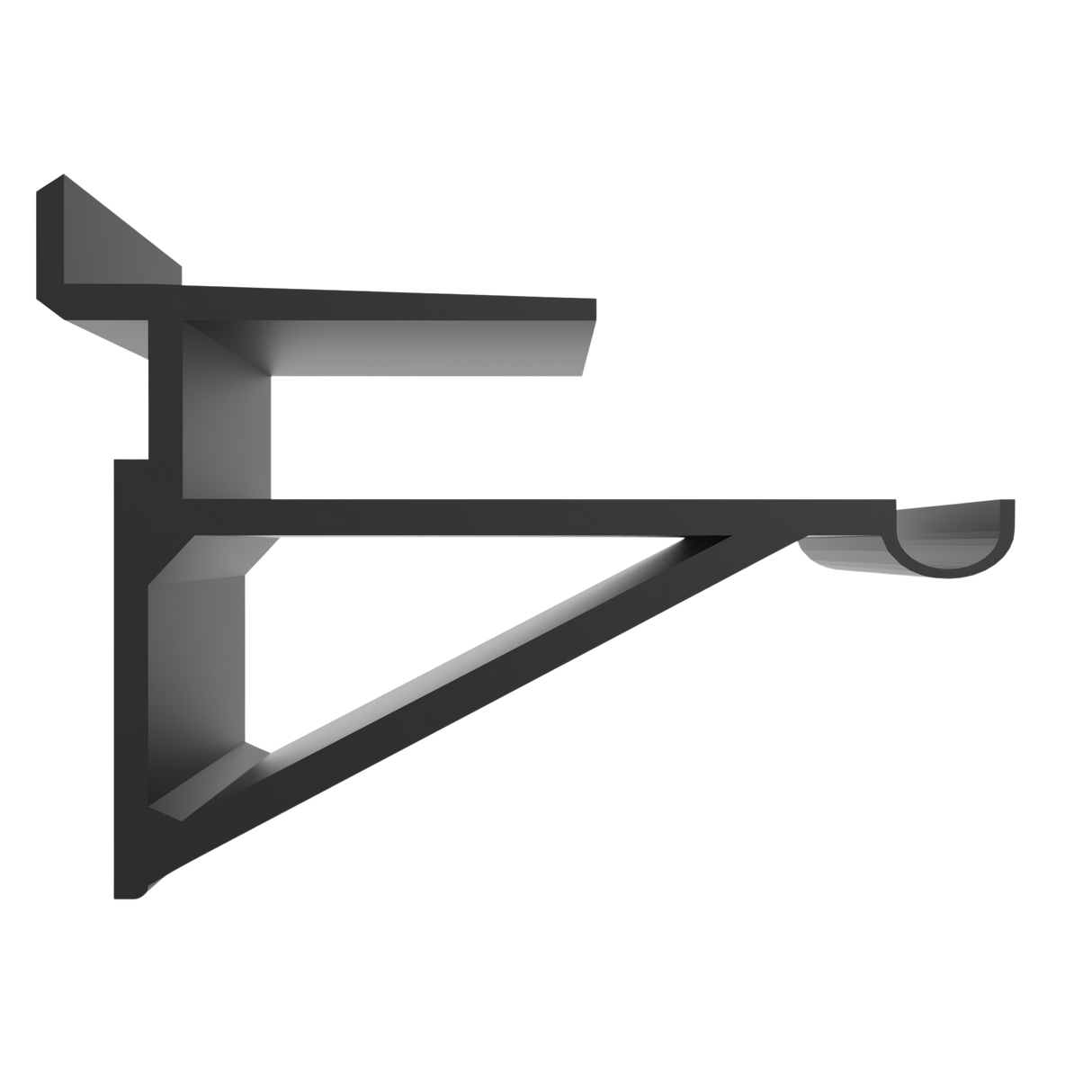 riiuli kandja alumiinium must