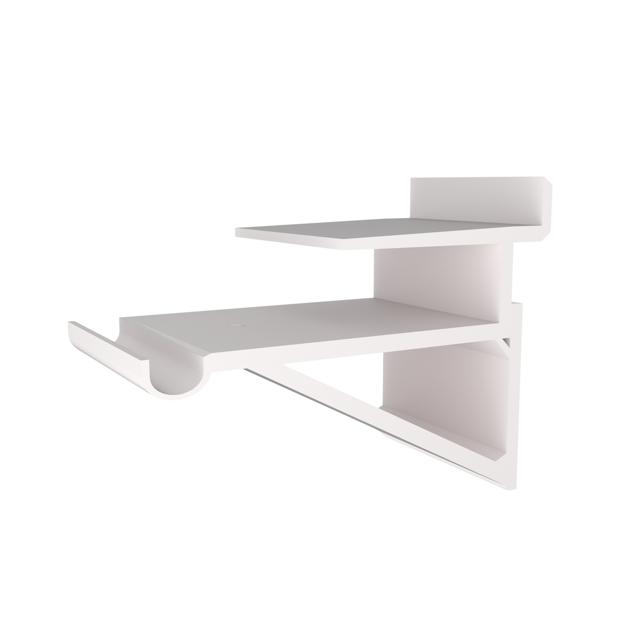 Suport pentru raft din aluminiu alb