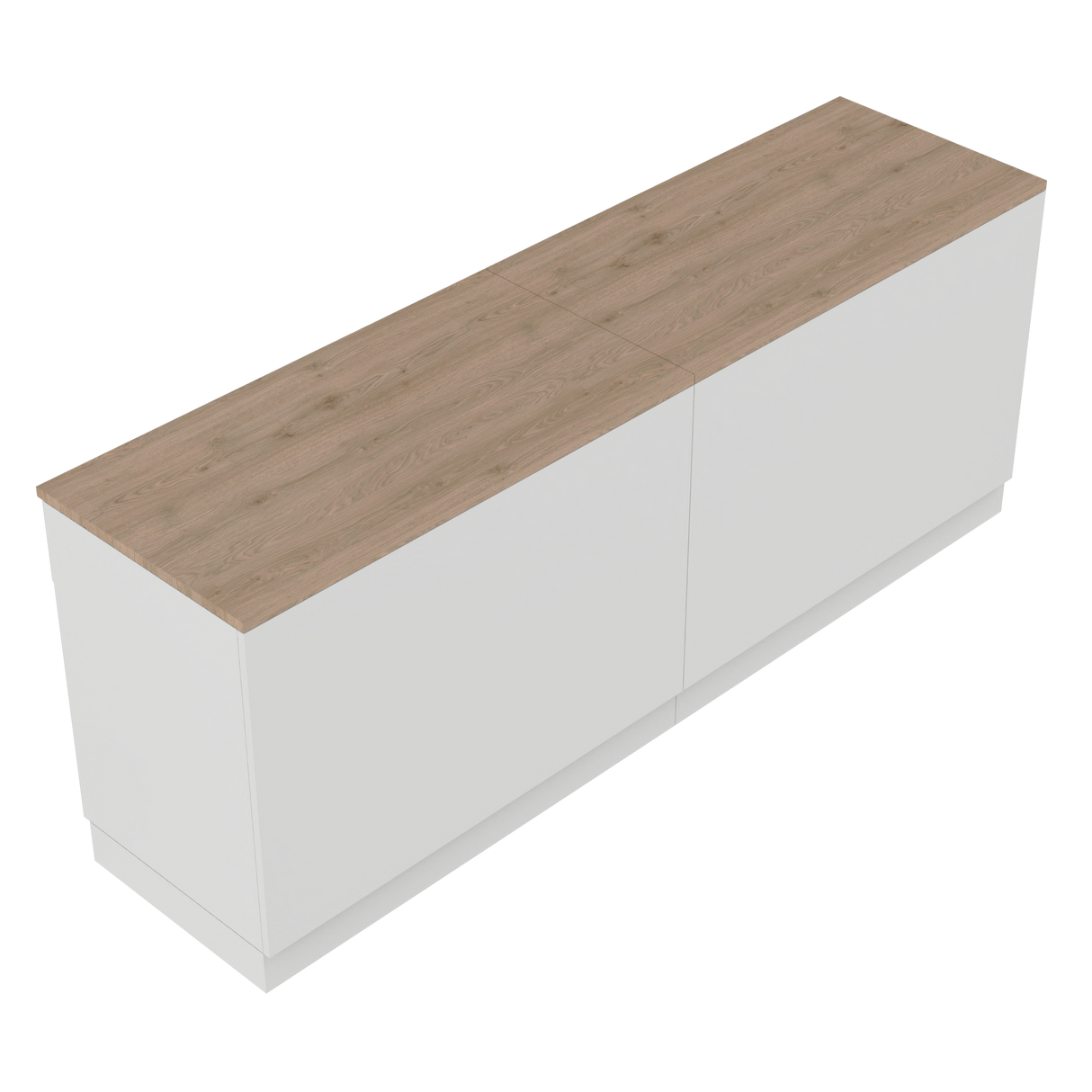 Comptoir de vente I, blanc/chêne