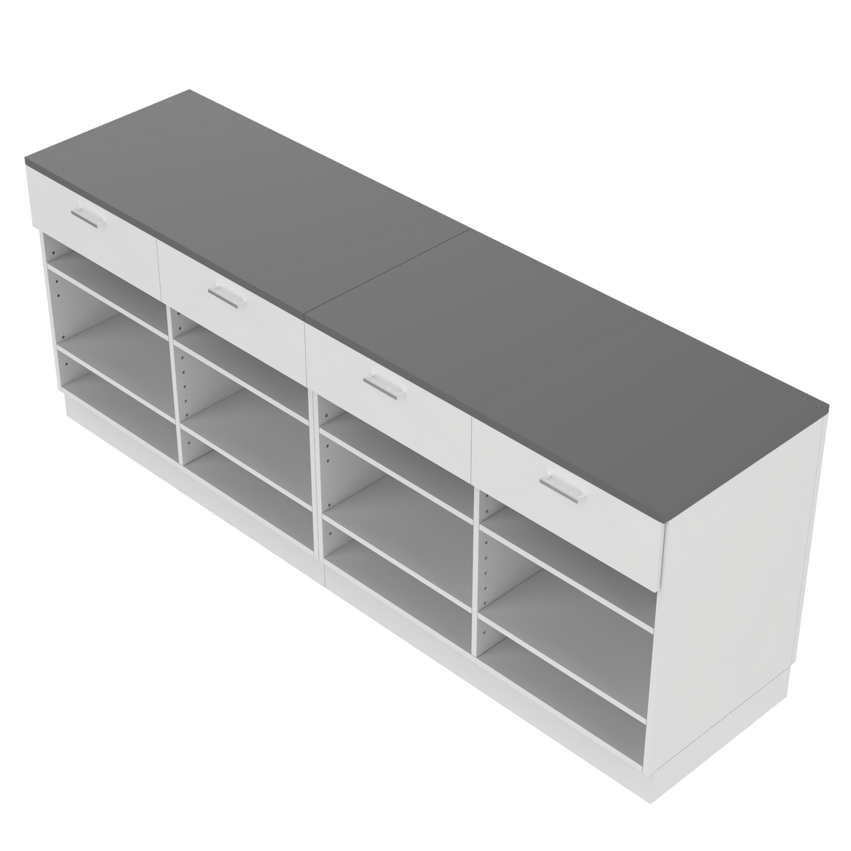 Comptoir de vente I, blanc/gris