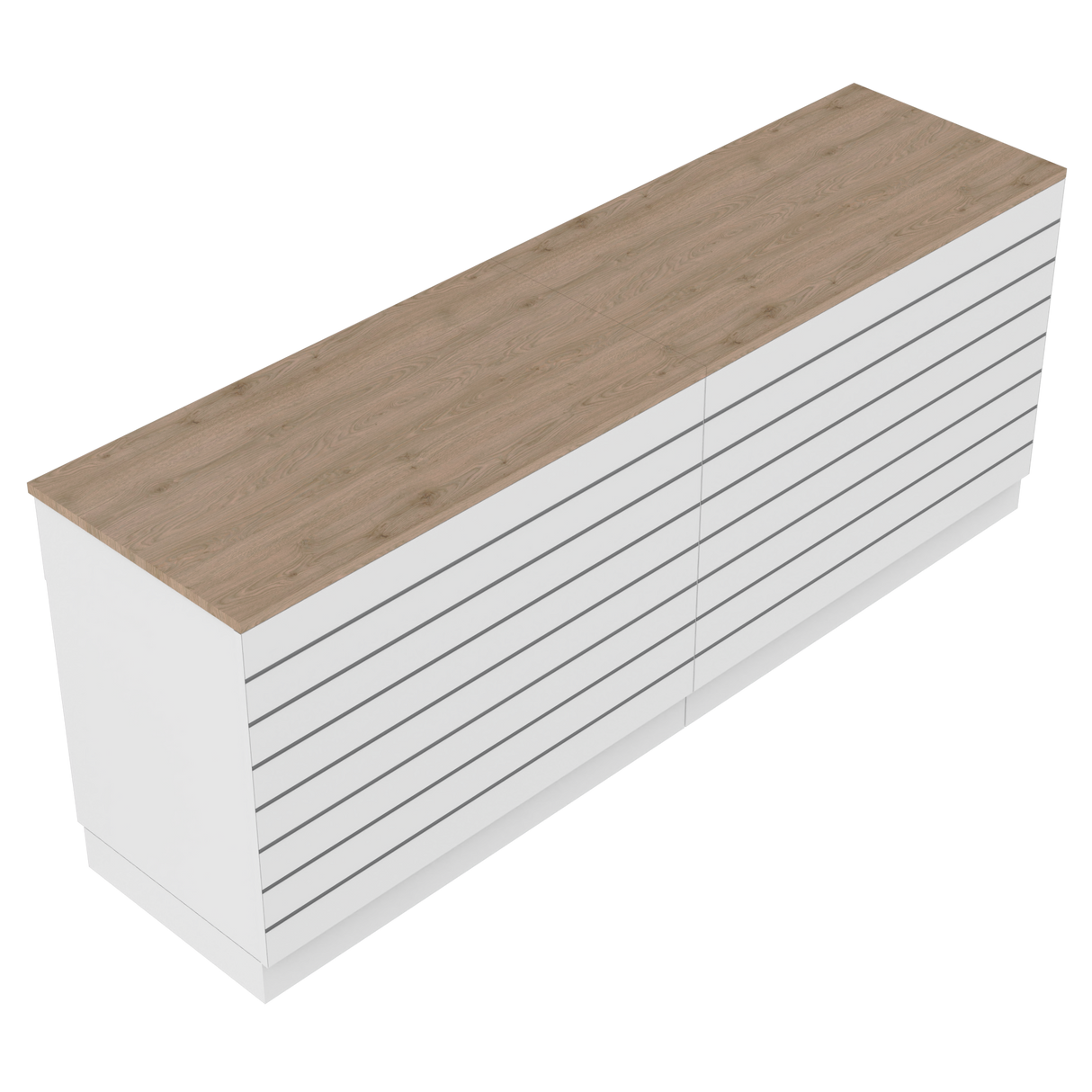 Comptoir de vente I, blanc/chêne