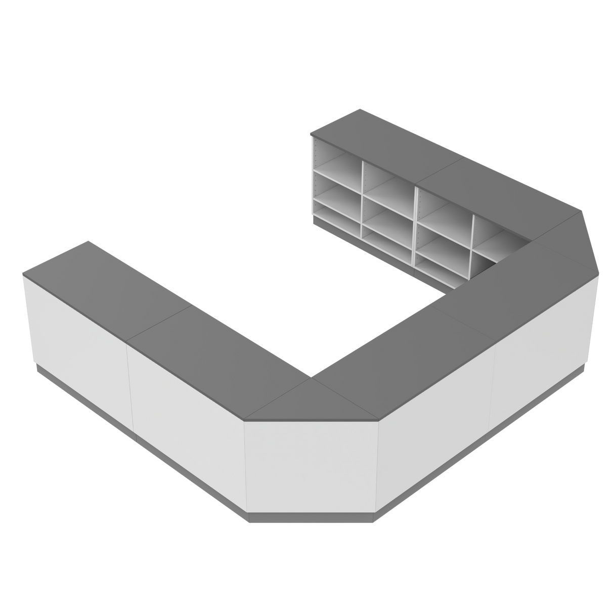 Raft de vânzare U, Alb/Gri,