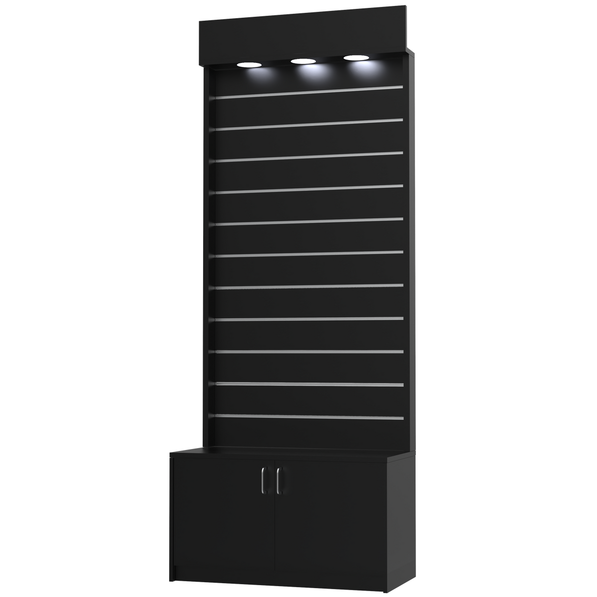 Gulvstand inkl. LED-lys Sort