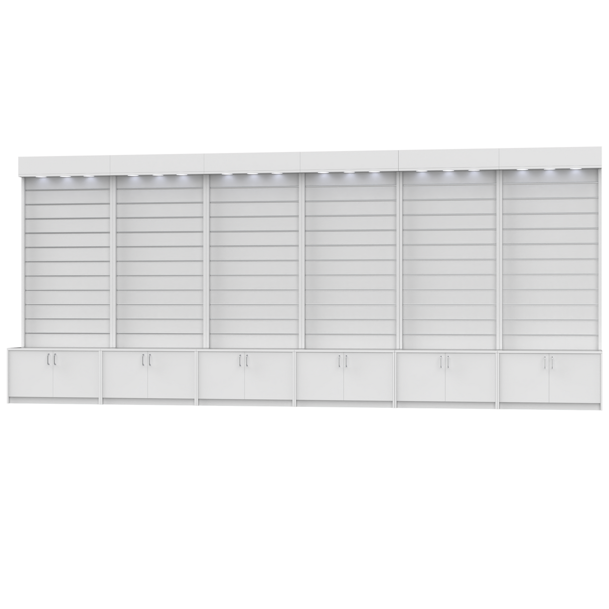 Gulvstand inkl. LED-lys Hvid