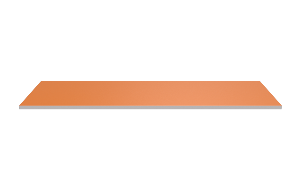 Wooden Shelf 1200x400 Orange