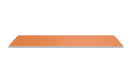 Wooden Shelf 1200x400 Orange