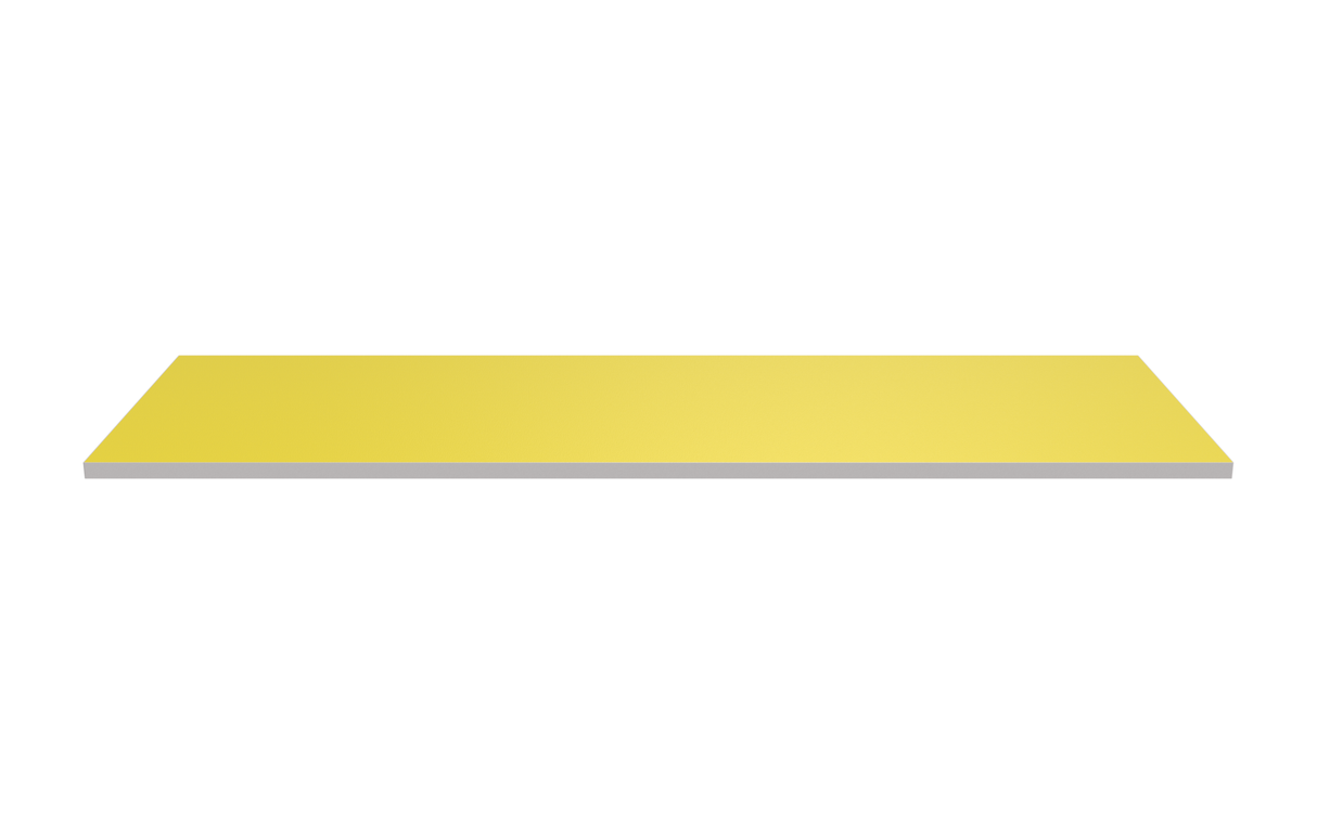 Wooden Shelf 1200x400 Yellow