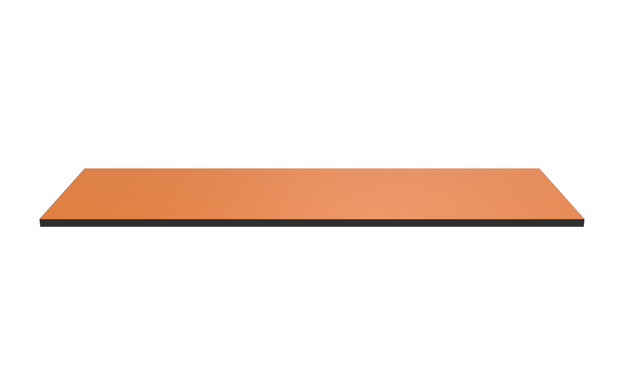 Wooden Shelf 1200x400 Orange