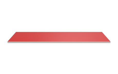 Wooden Shelf 1200x400 Red