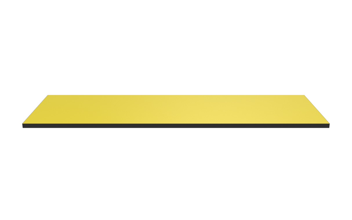 Wooden Shelf 1200x400 Yellow