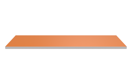 Wooden Shelf 900x300 Orange