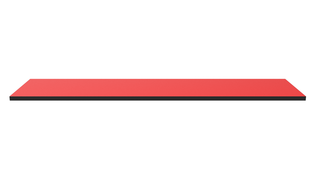 Dřevěná police 1200x300 červená