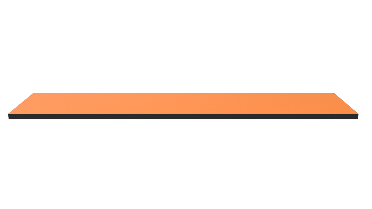 Wooden Shelf 1200x300 Orange