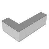 Verkaufstheken L, Weiß/Grau.