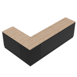 Retail Counter L, Black/Oak,