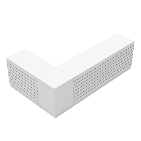 Comptoir de vente L, Blanc/Blanc, (300x180)