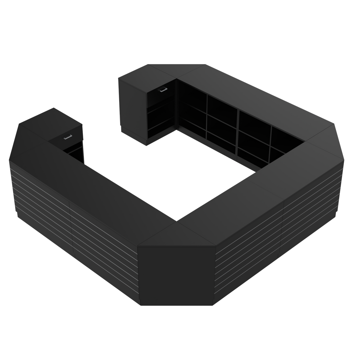 Mostrador de venta O, Negro/Negro