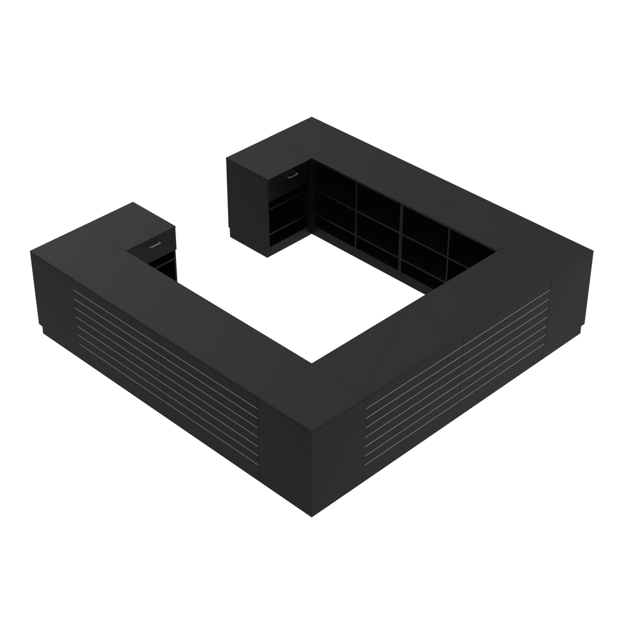 Comptoir de vente H, Noir/Noir, (360x360)