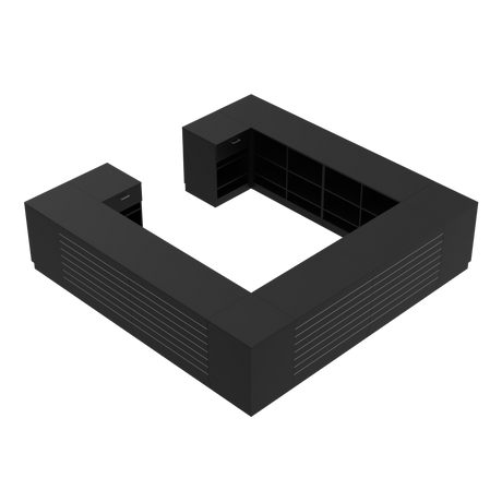 Comptoir de vente H, Noir/Noir, (360x360)