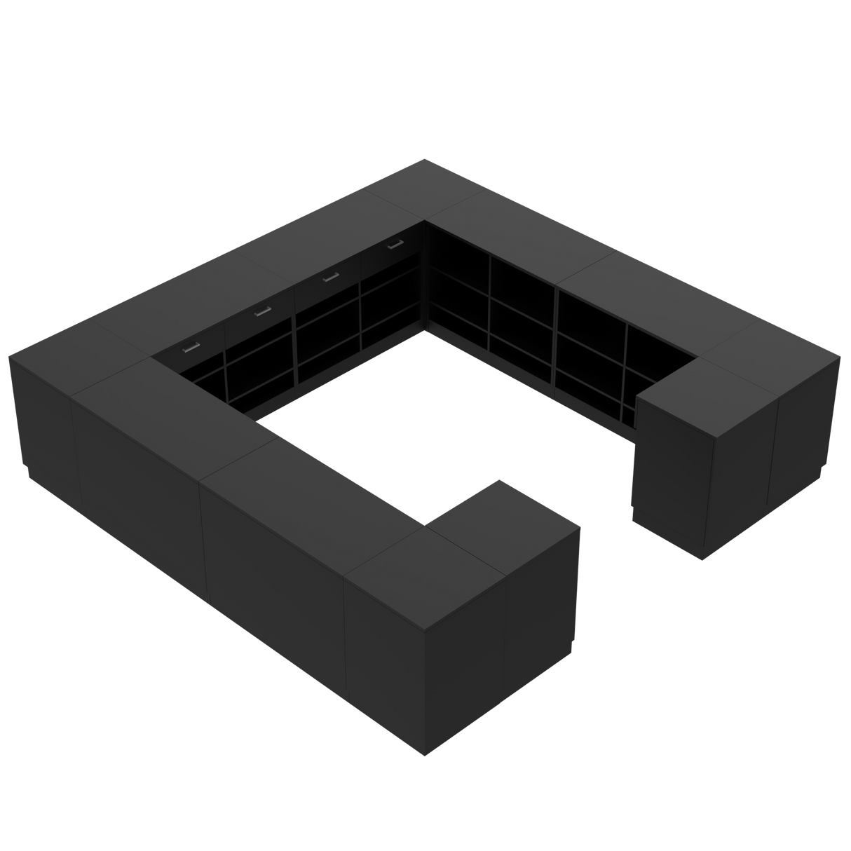 Comptoir de vente H, Noir/Noir, (360x360)