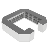 Jaemüügi lett O, valge/hall