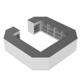 Jaemüügi lett O, valge/hall