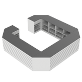 Jaemüügi lett O, valge/hall