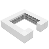 Verkaufstheken H, Weiß/Weiß,