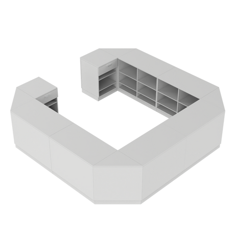 Comptoir de vente O, blanc/blanc