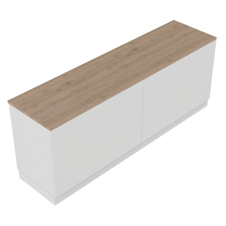 Comptoir de vente I, blanc/chêne