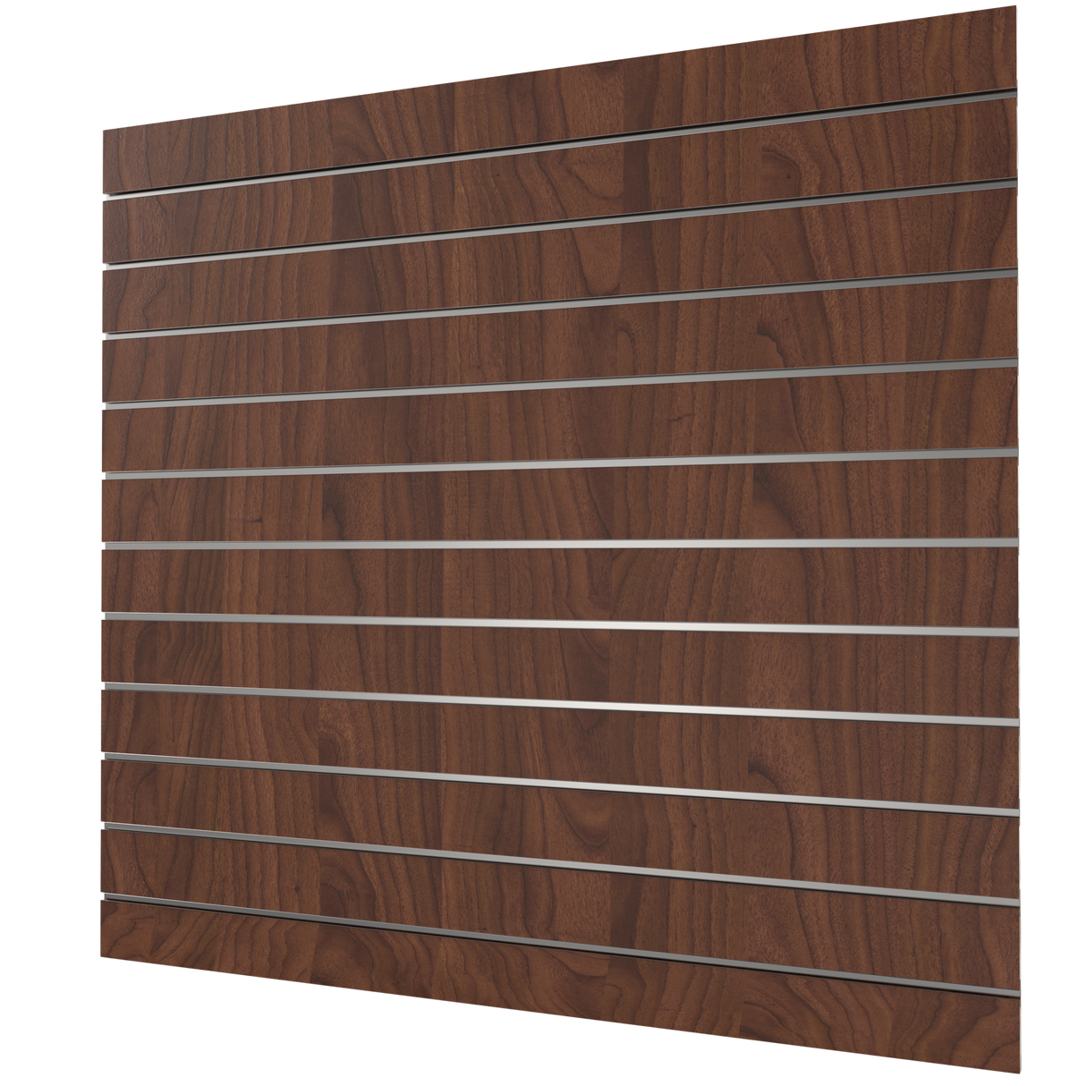 Pannello Slatwall in Noce (1200mm x 1200mm) 4ft x 4ft