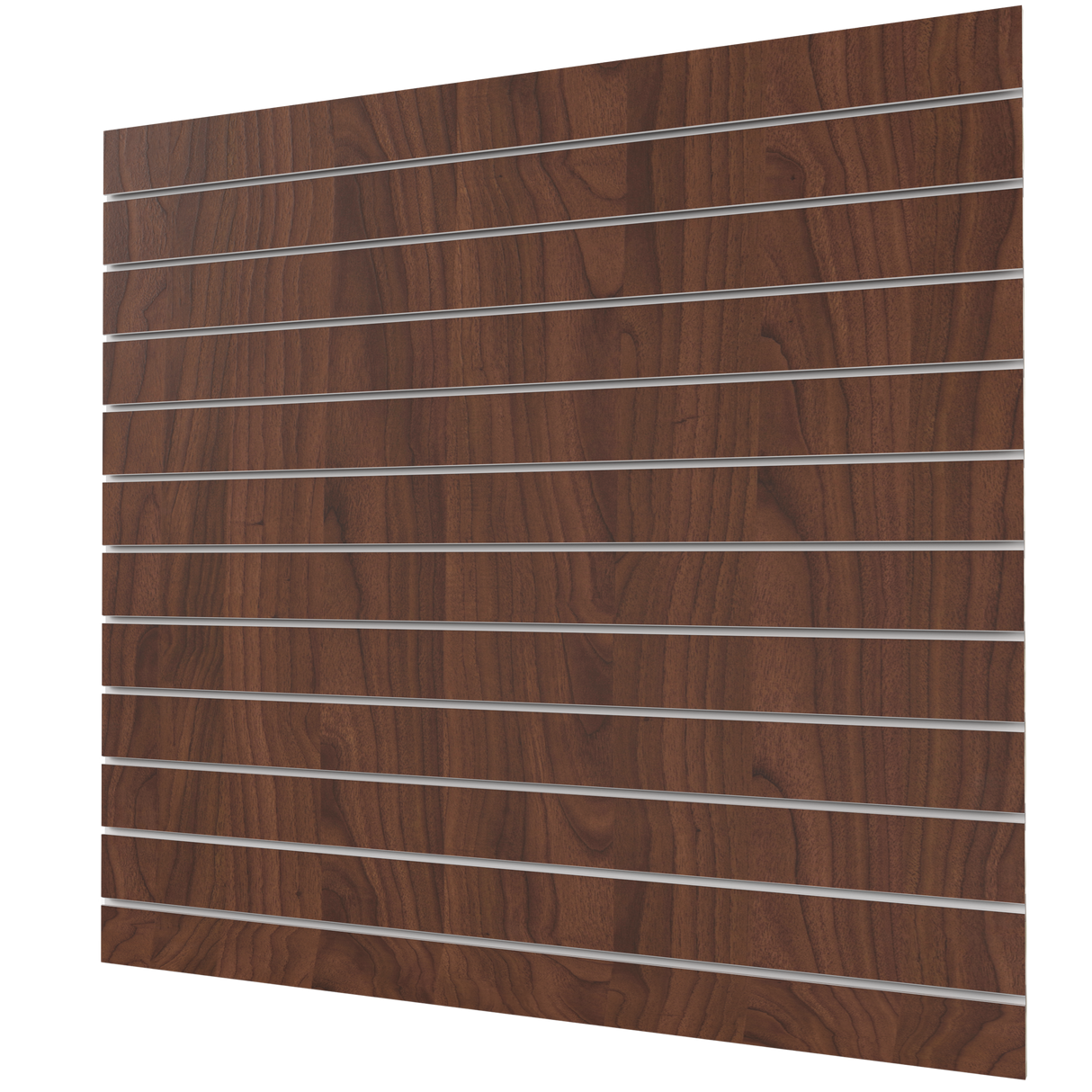 Pannello Slatwall in Noce (1200mm x 1200mm) 4ft x 4ft