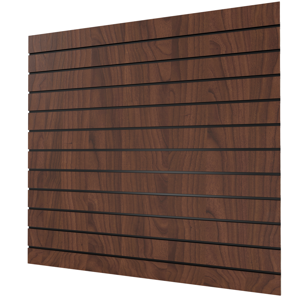 Pannello Slatwall in Noce (1200mm x 1200mm) 4ft x 4ft