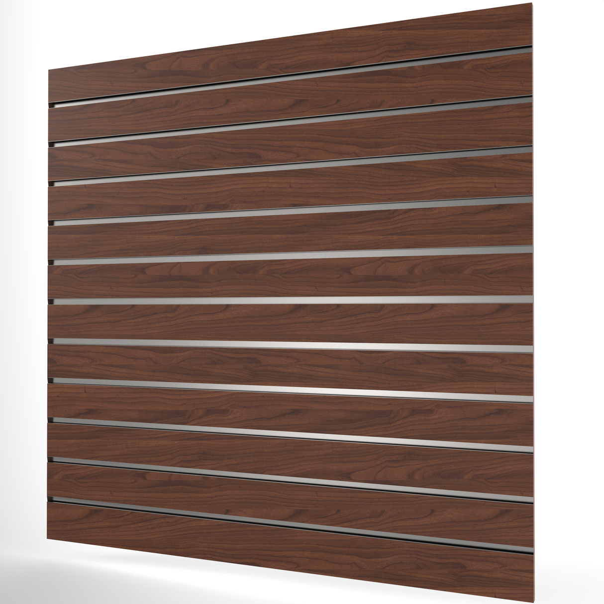 Walnut Slatwall Panel (1200mm x 1200mm) 4ft x 4ft