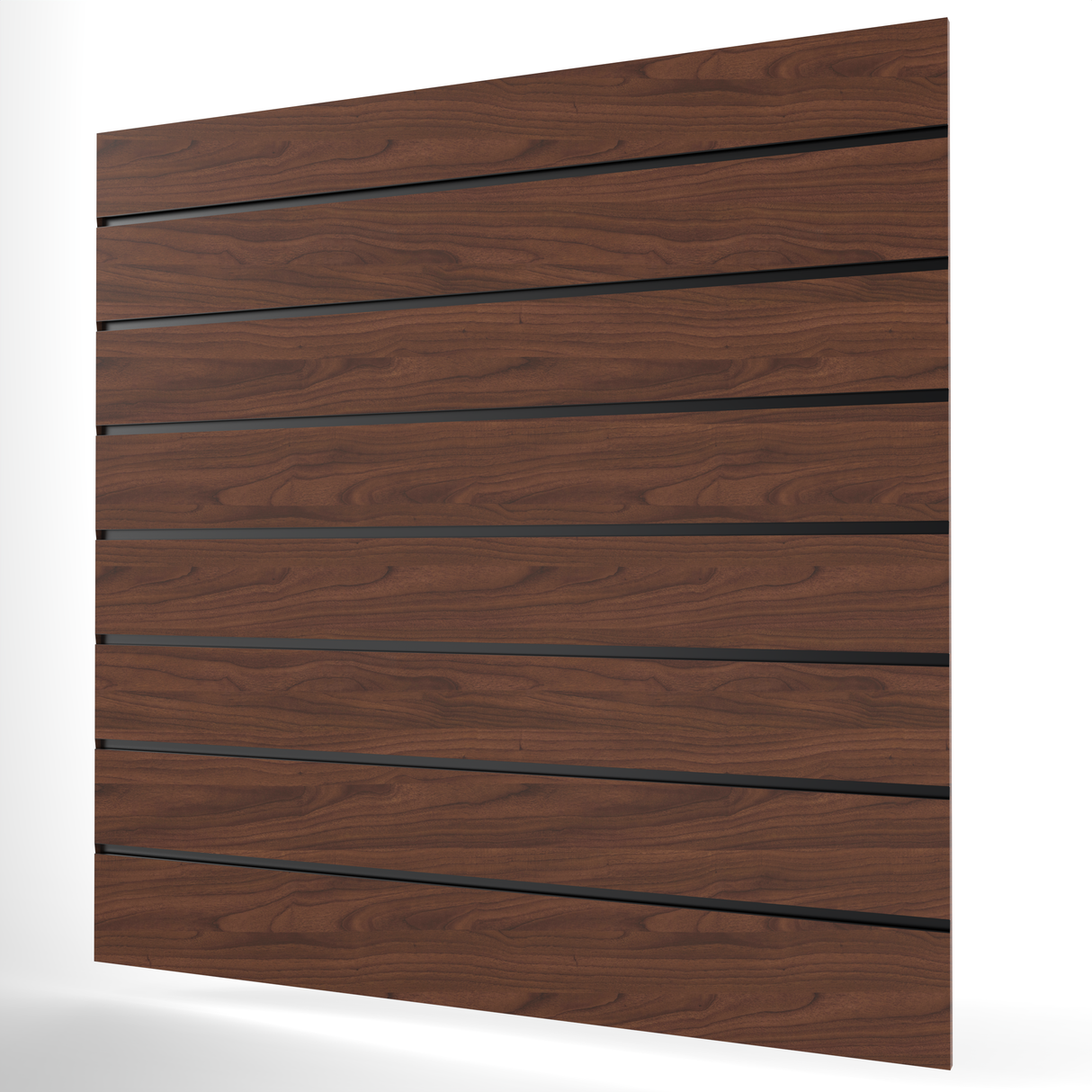 Walnut Slatwall Panel (1200mm x 1200mm) 4ft x 4ft