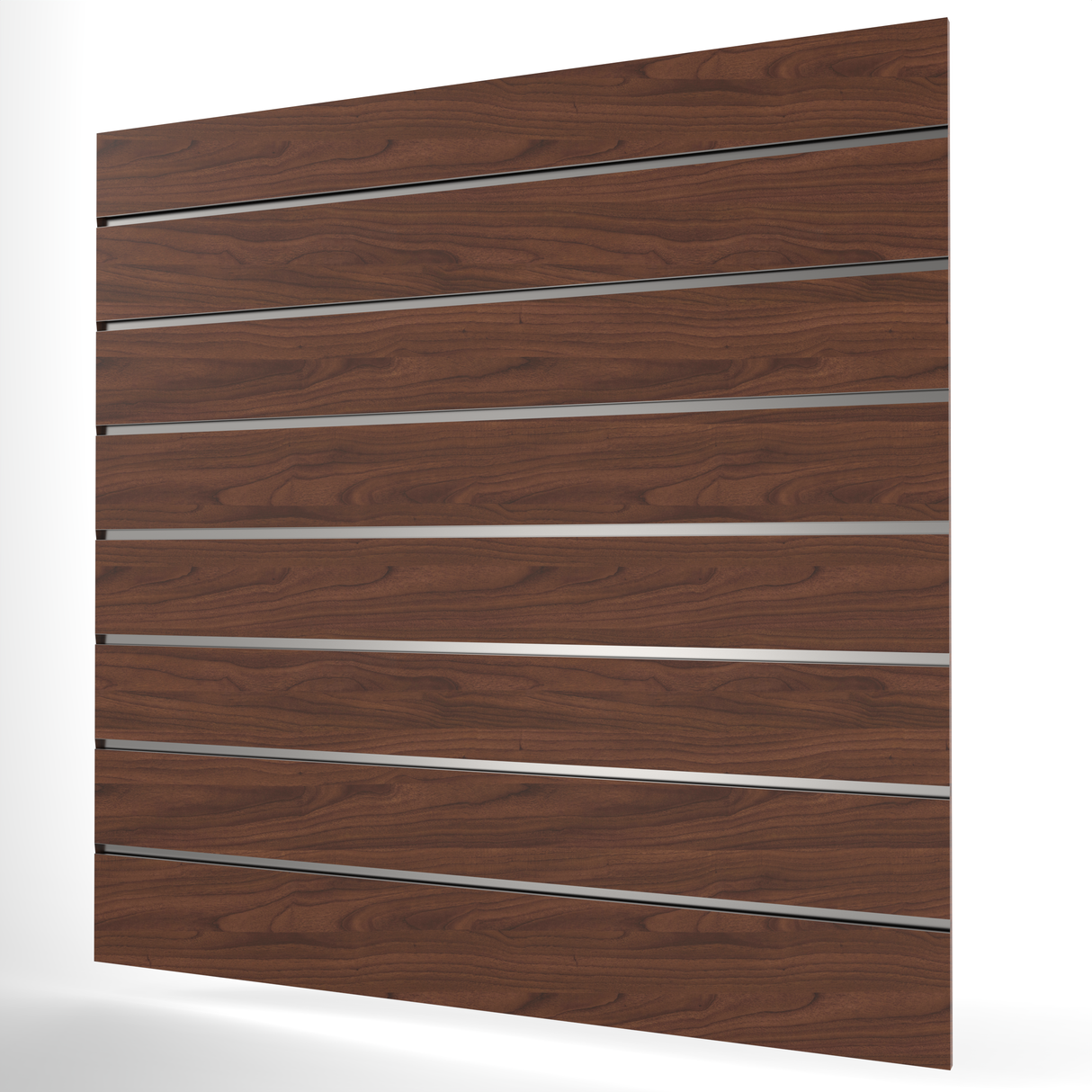 Walnut Slatwall Panel (1200mm x 1200mm) 4ft x 4ft