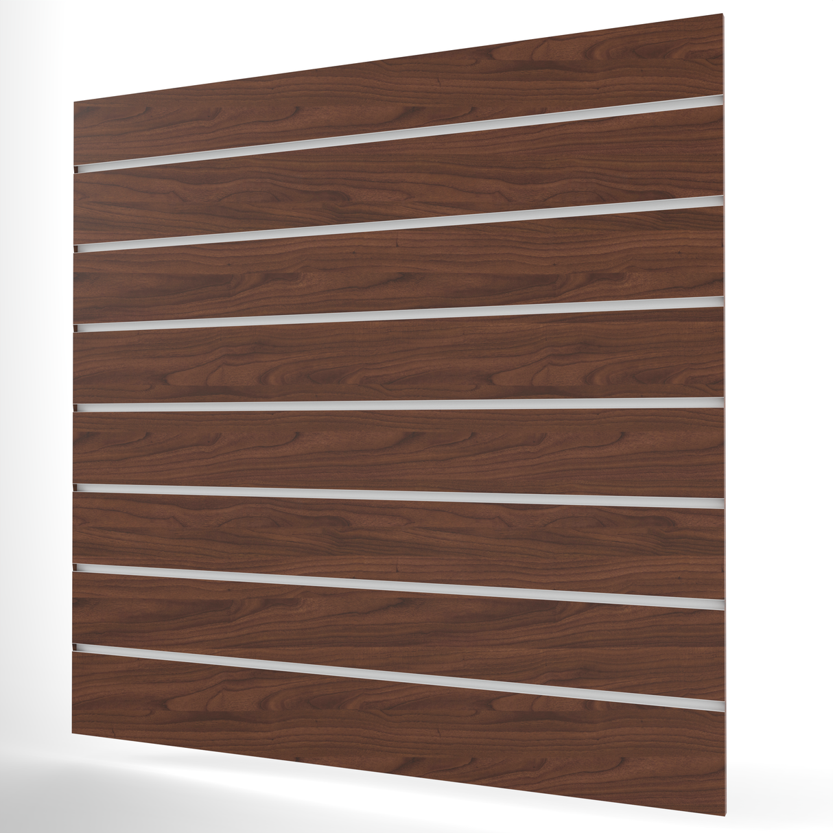 Walnut Slatwall Panel (1200mm x 1200mm) 4ft x 4ft