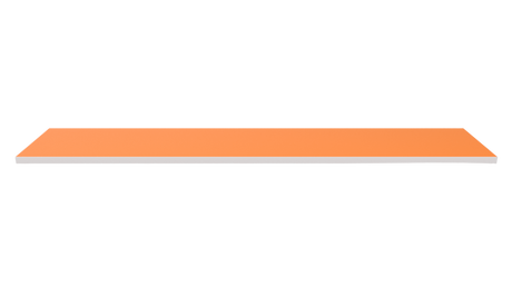 Dřevěná police 1200x300 Oranžová
