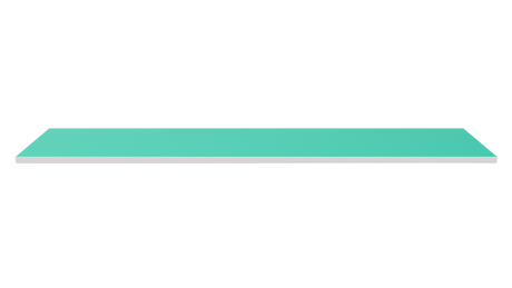 Dřevěná police 1200x300 tyrkysová