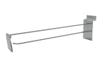Single Hook & price holder for Slatwall panel-300mm-Chrome