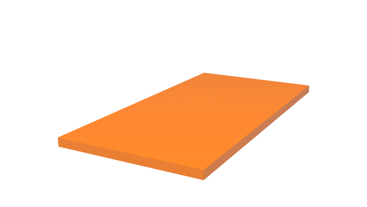 Dřevěná police 600x300 Oranžová
